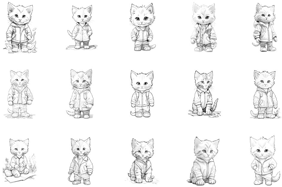 Kitten's In Jacket Colouring Pack Review