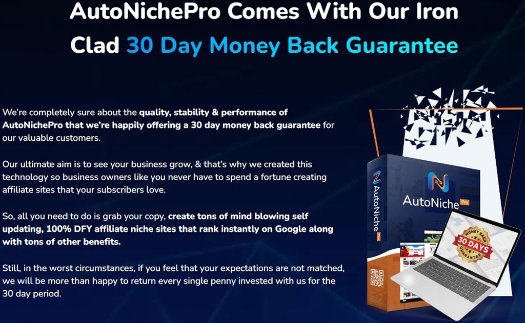 AutoNichePro Moneyback