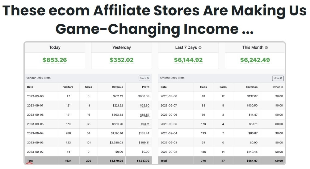 ClickAISites income