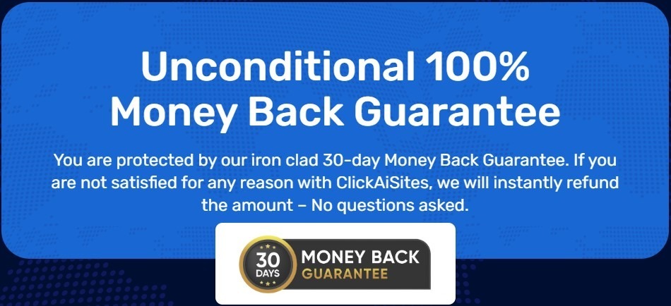 ClickAISites moneyback