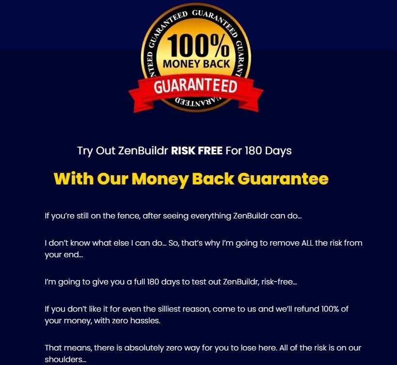 ZenBuildr moneyback