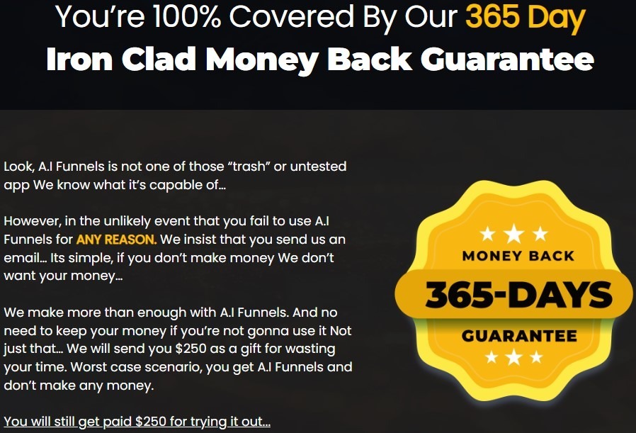 AI Funnels moneyback