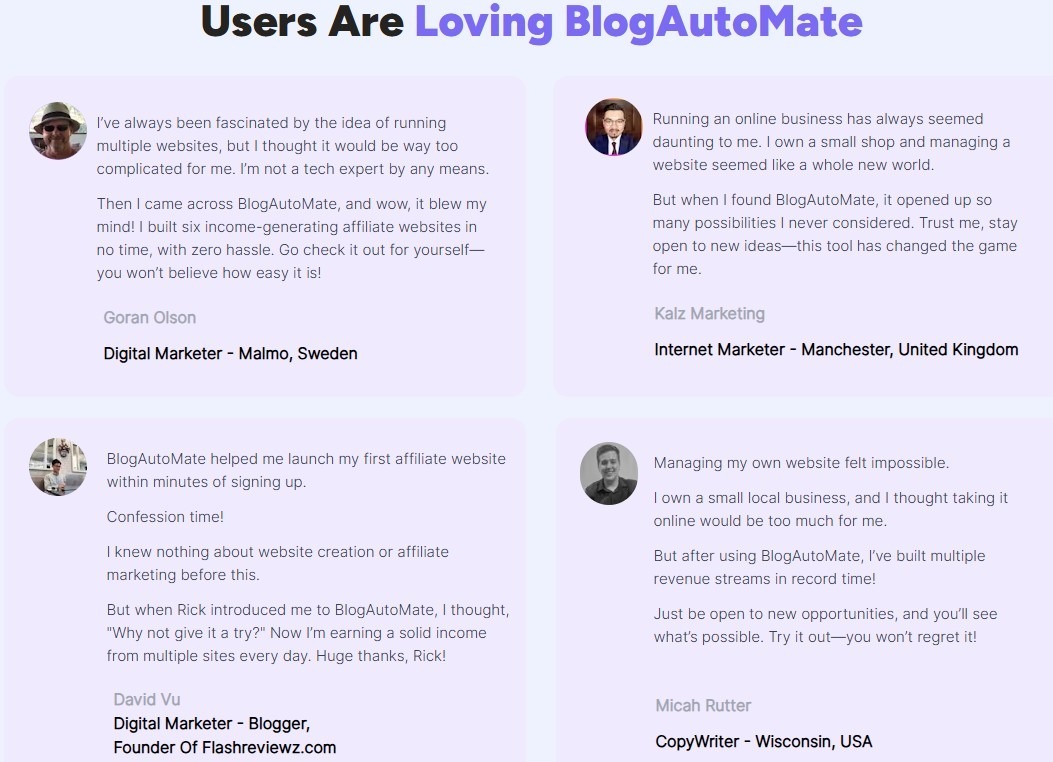 BlogAutoMate loving