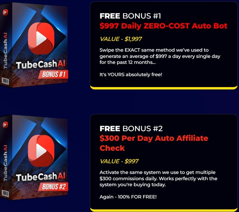 Tube Cash AI bonus