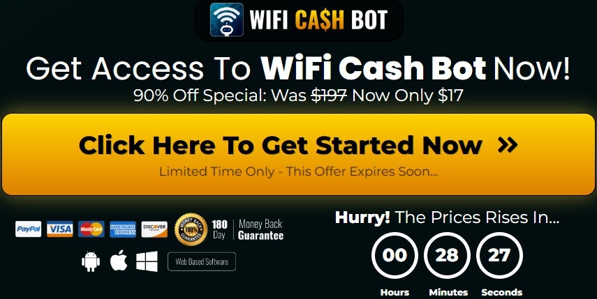Wifi Cash Bot button