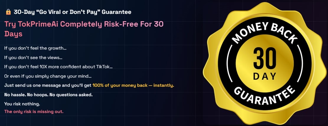 TokPrimeAi moneyback