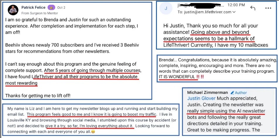 LifeThriver Income Game testimonial