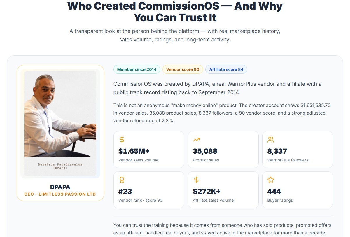 CommissionOS trust